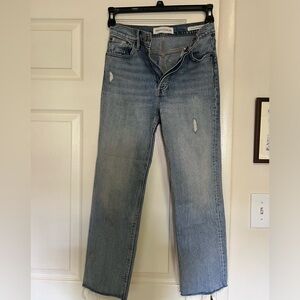 Denim Forum Arlo High Rise Straight Jeans, size 25